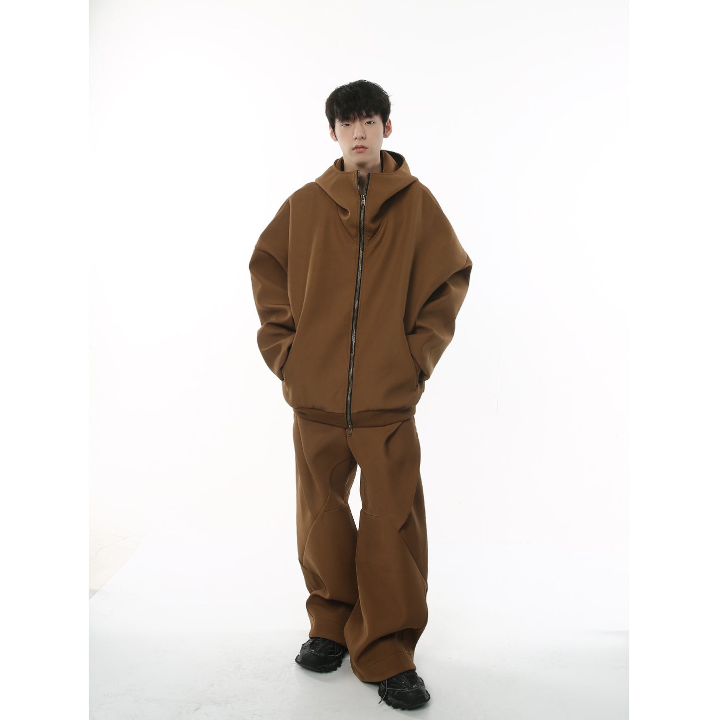 American Retro High Street Double-headed Zipper Casual Pants