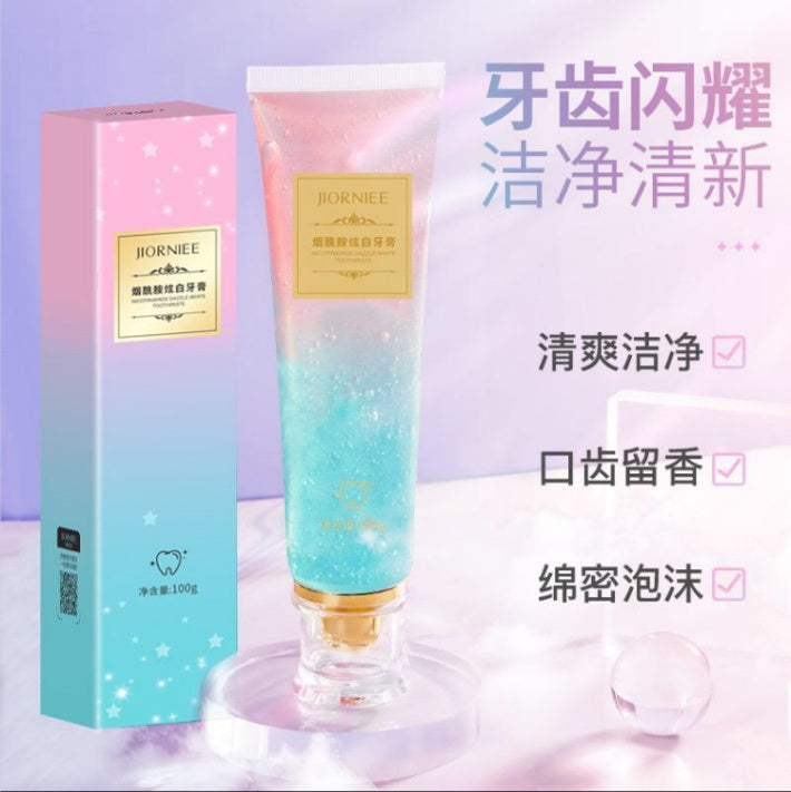 Nicotinamide Dazzle White Toothpaste, 2024 New Dazzling White Toothpaste, Niacinamide Whitening Toothpaste, Toothpaste  Breath Niacinamide, Whitening Toothpaste