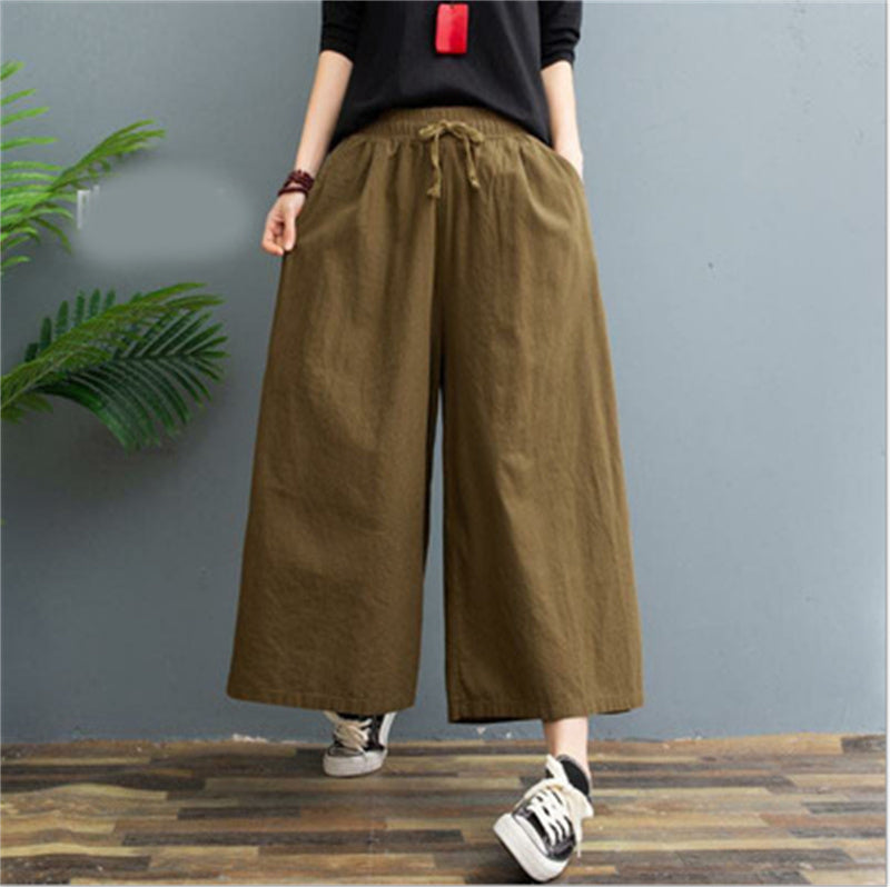 Women's Fashion Loose Linen Casual Leggings