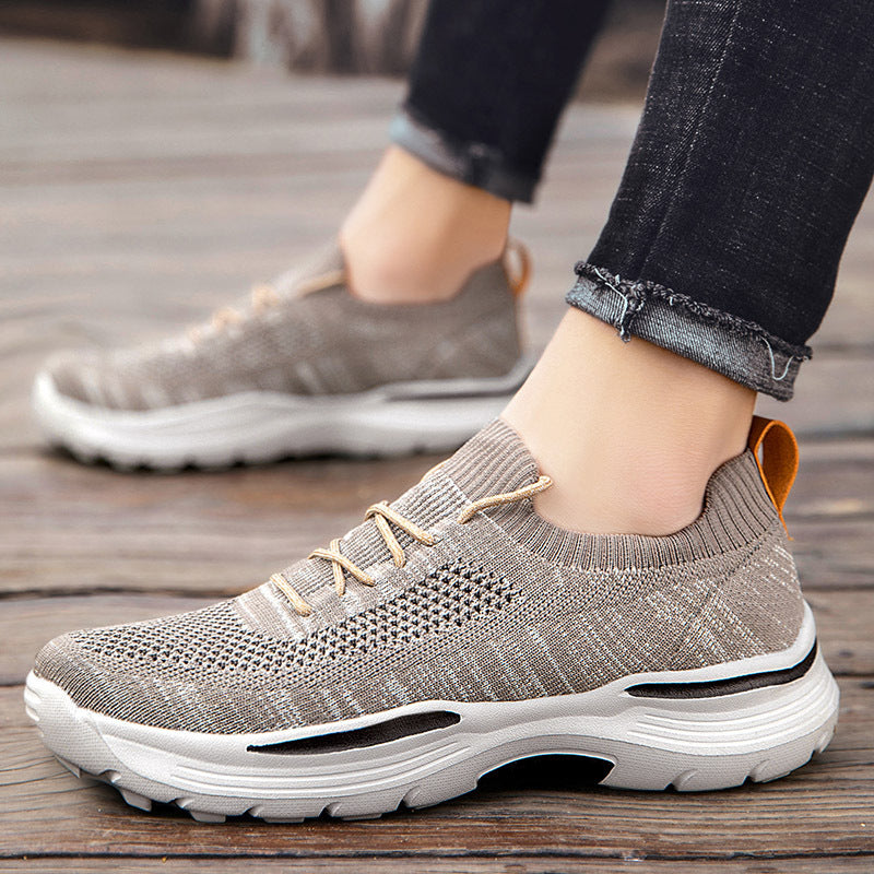 Middle - Aged Mesh Fly Knitting Sneaker Man