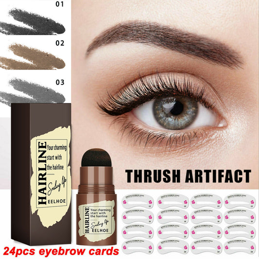 Kit formador de sellos de cejas perfecto, plantillas de cejas impermeables con forma de palo largo, sello de contorno Natural duradero para cejas, Kit de maquillaje