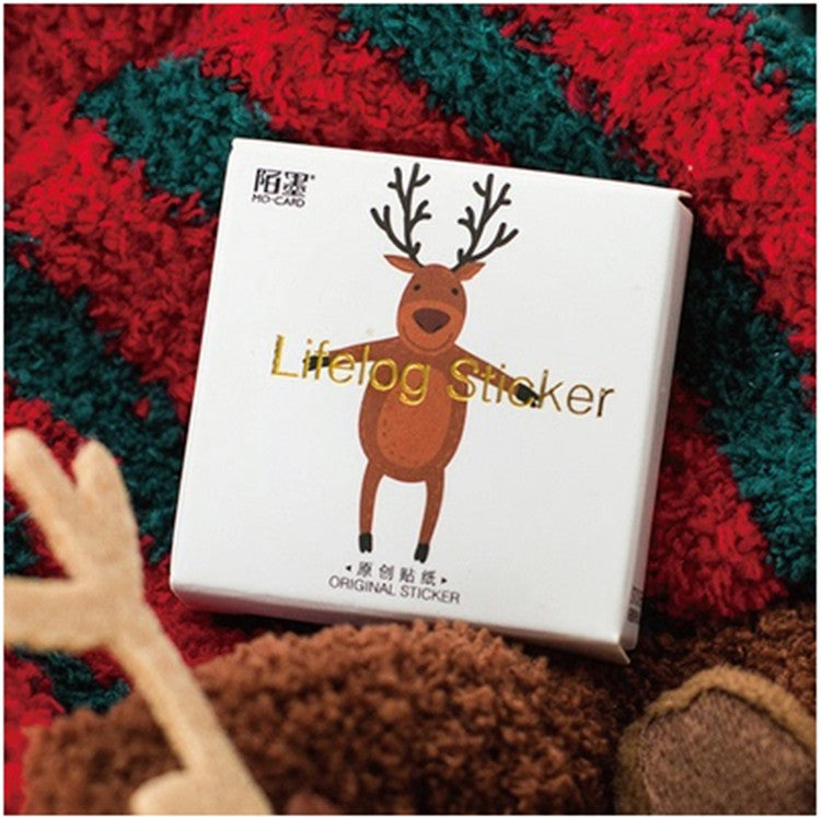 Creative Christmas Cartoon Stickers Holiday Stickers Waterproof Photo Frame
