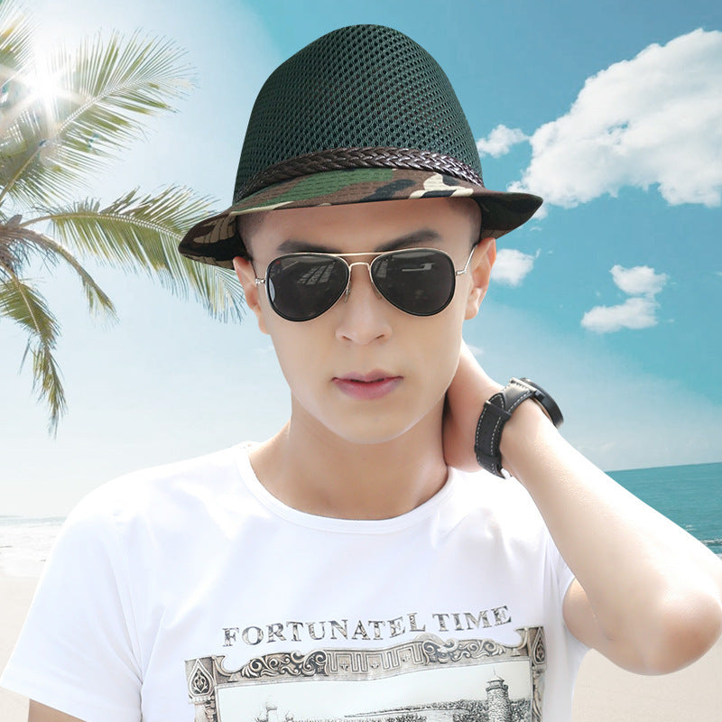 Men's Summer Breathable Mesh Straw Hat