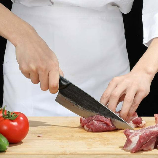 Meat Cleaver Knife-Japanese Butcher Knife Meat Cutting-Professional Chef Knife High Carbon Stainless Steel With Ergonomic Handle- Ultra Sharp Kitchen Chef Knives For Home Outdoor BBQ