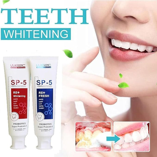 WE2C Whitening Toothpaste Teeth Cleaning Toothpaste Remove Plaque Remove Stains Oral Ordor Cleaning Bright Teeth Breath, Jasmine, Mint Gum Protection Foam Foaming SP5 Cleansing