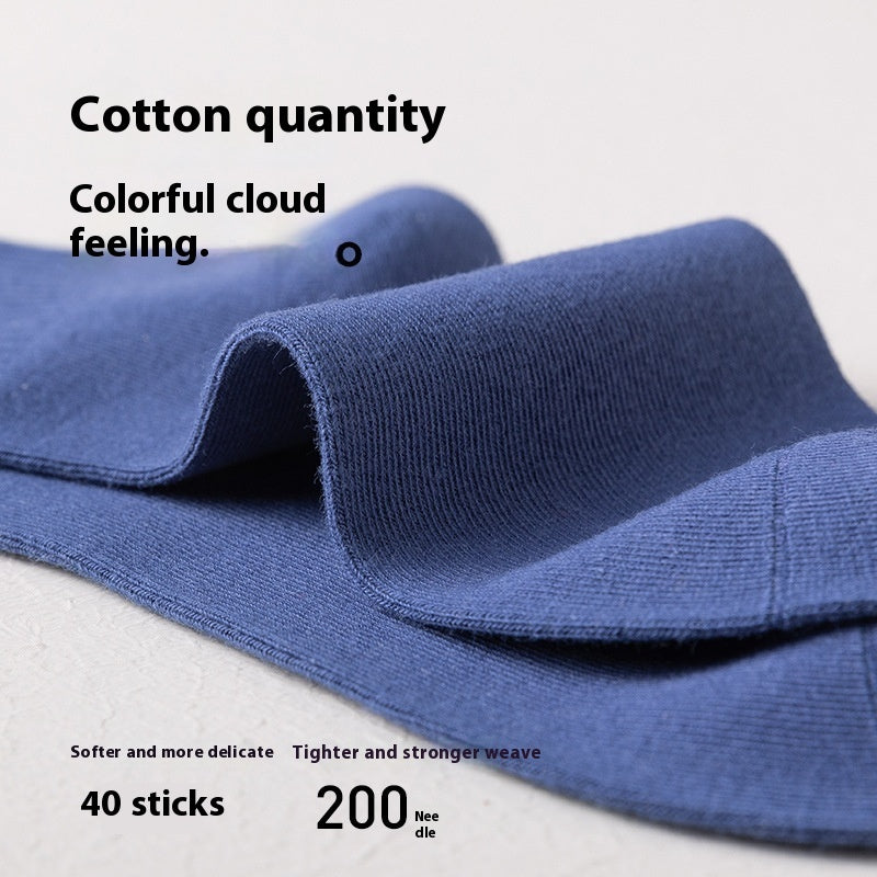 All-in-one Machine Weaving Spring And Summer Antibacterial Breathable Cotton Men's Socks