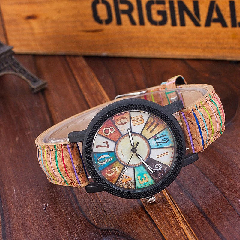 Reloj de pulsera de cuarzo para mujer de cuero Vintage Casual reloj de regalo