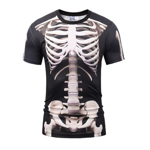 Fake Vest men short sleeve hip hop Fashion Man Slim Fit t-shirt Halloween cosplay