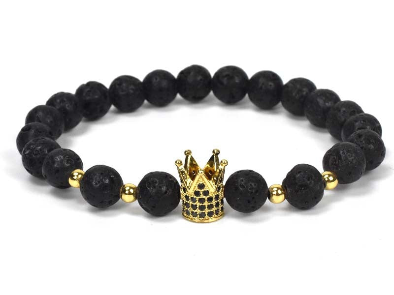Pulsera de Yoga con cabeza de búho de piedra Natural