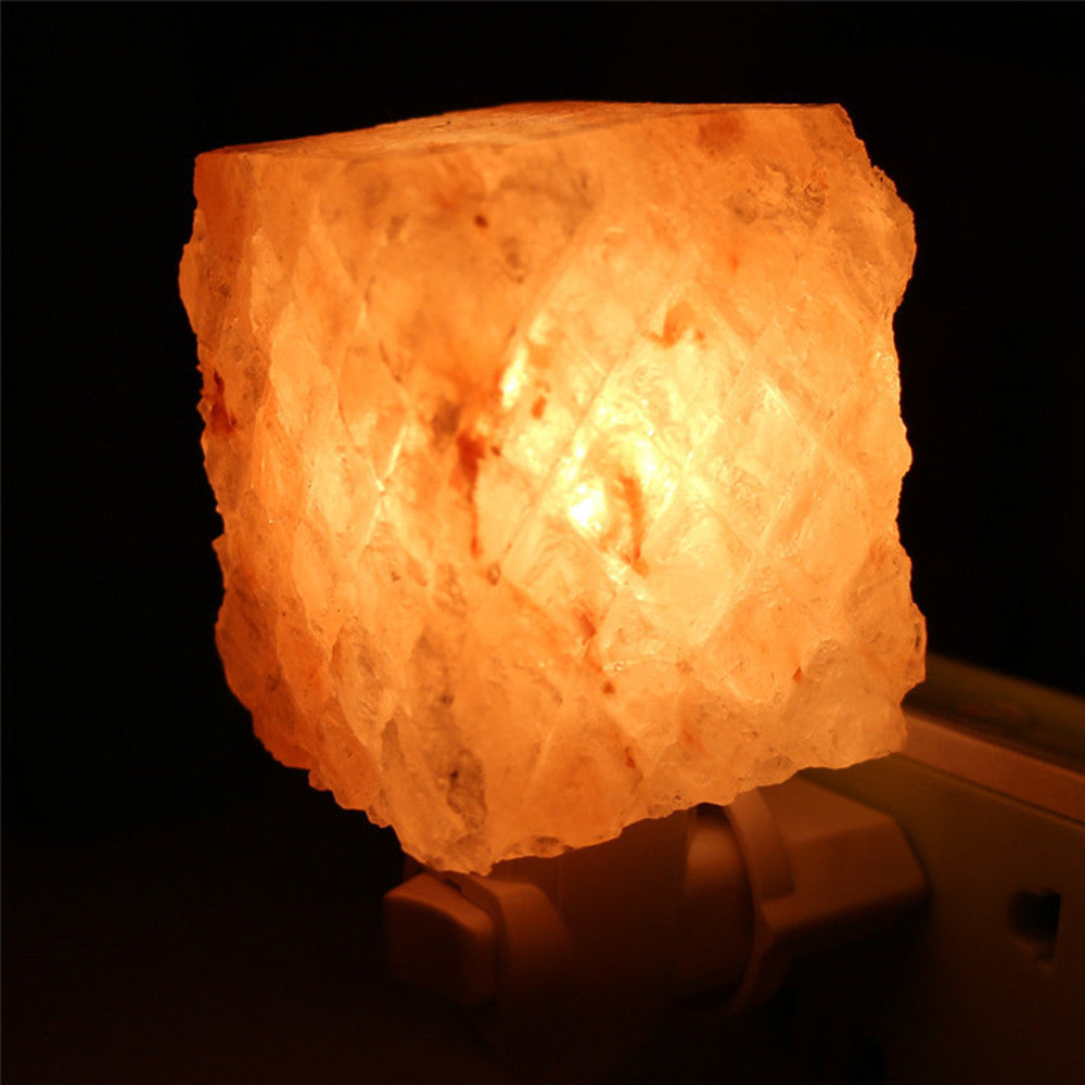 Lámpara de luz nocturna de sal de cristal