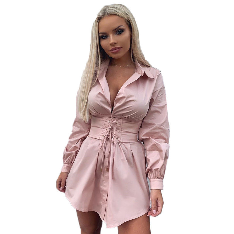 Retro shirt skirt with girdle