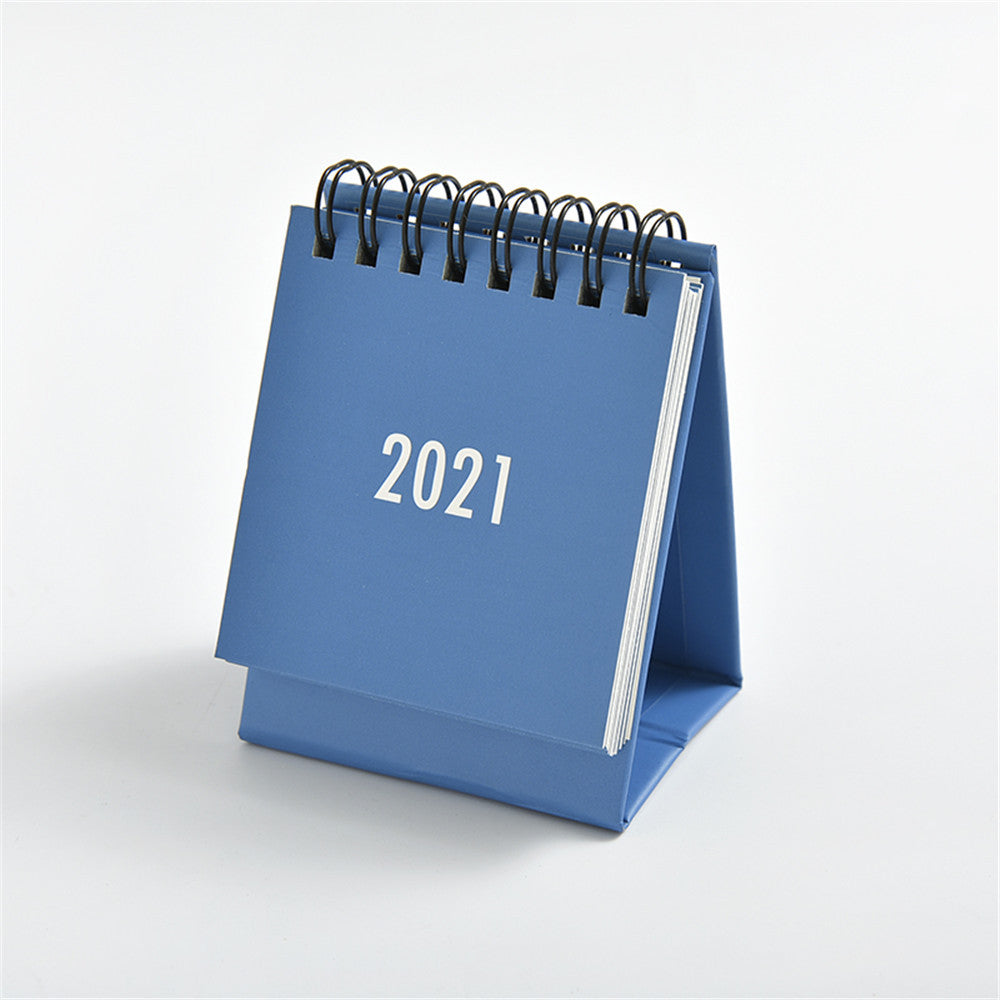 simple solid color small desk calendar