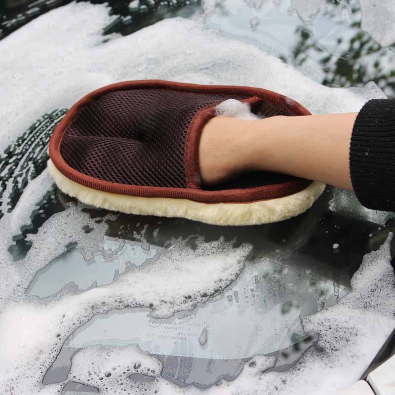 Tipo de coche de pelo suave guantes de limpieza de lavado de coche de motocicleta de coche de lavado de coche Herramientas de limpieza de cuidado de coche