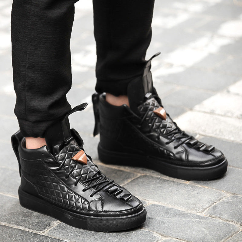 Nuevo primavera otoño hombres Rojo Negro Blanco Zapatos casuales hombres altos Zapatos De moda Zapatos De Hombre botas masculinas