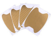 4 unids/set de puerta pegatinas de fibra de carbono resistente a los arañazos de coche con pegatinas