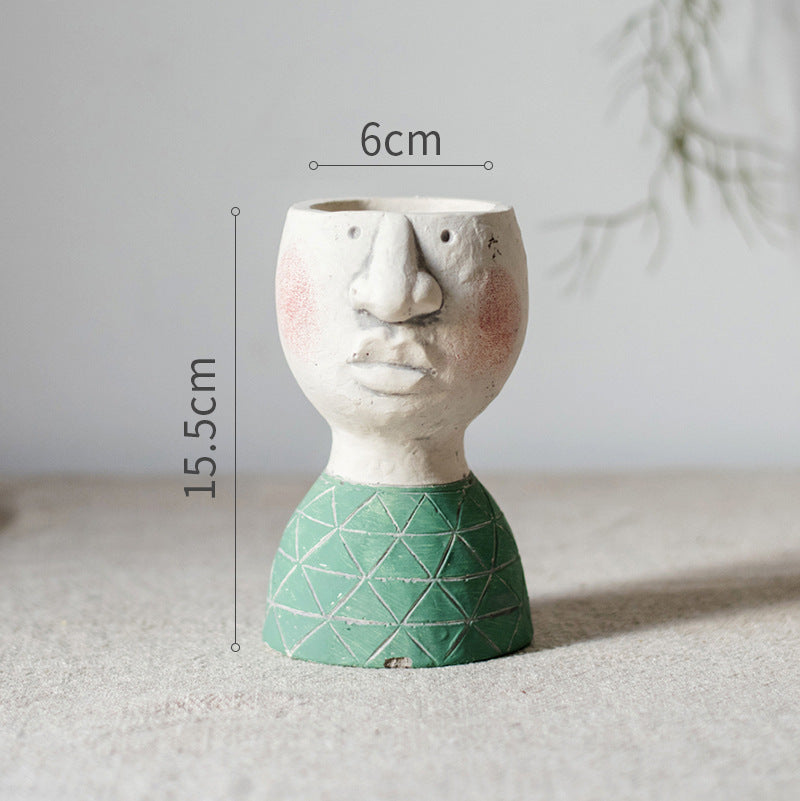 Maceta de la Estatua de la diosa de la flor de la cabeza Retro florero de La Venus