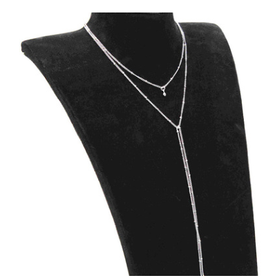 Collar de Lariat multicapa de polvo de estrellas