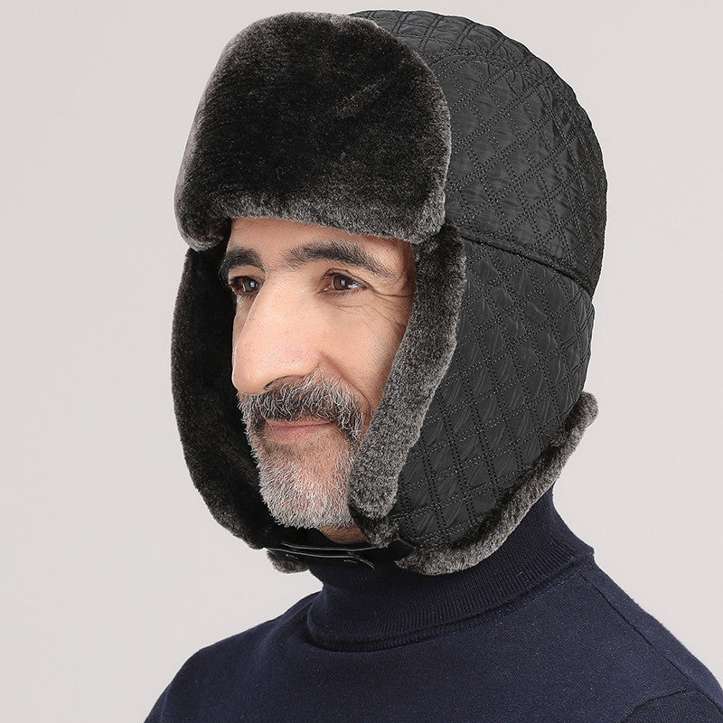 Old Man Hat Winter Warmth And Velvet Ear Protection