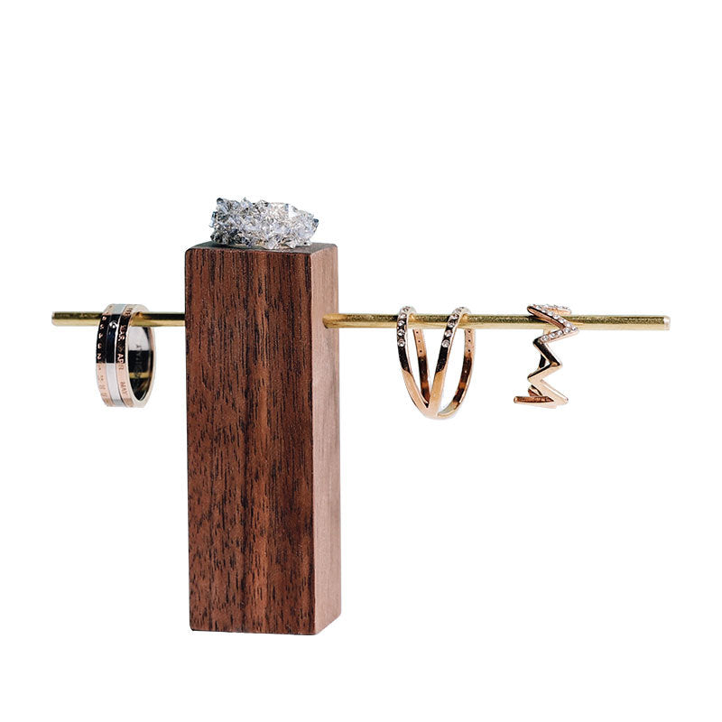 Simple walnut jewelry display