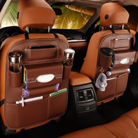 Caja de almacenamiento de suministros de coche caja de almacenamiento de asiento de coche caja de almacenamiento de cuero