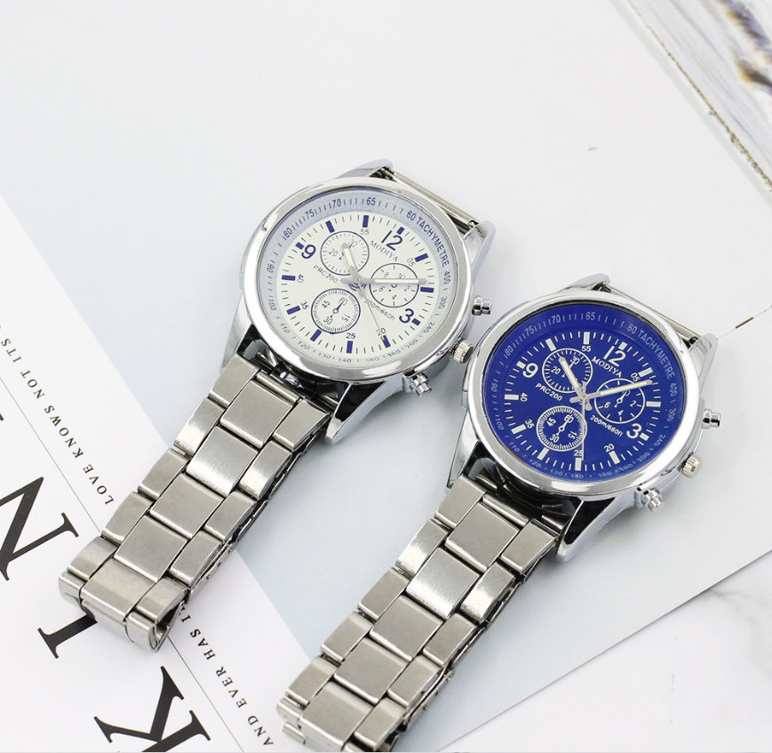Reloj de banda de acero de regalo Blu-ray