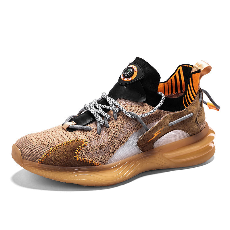 Zapatillas para correr con palomitas de maíz tejidas voladoras y transpirables