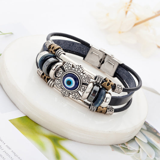 Pulsera de accesorios de aleación de Ojo Azul turco