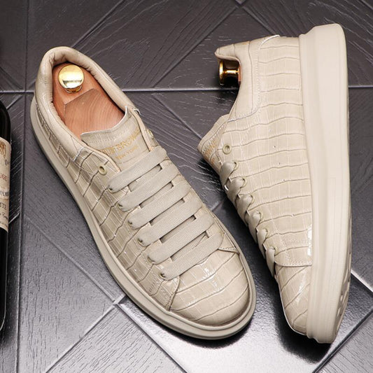 Zapatos de plataforma nuevos zapatos casuales de moda para hombres zapatos de suela gruesa interior aumentados para hombres