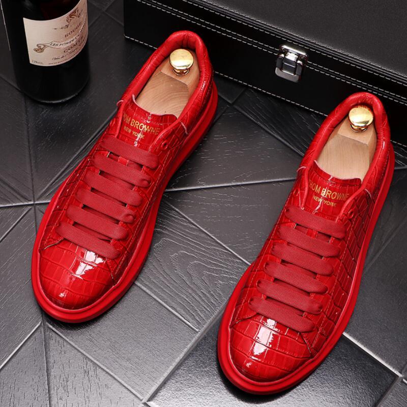 Zapatos de plataforma nuevos zapatos casuales de moda para hombres zapatos de suela gruesa interior aumentados para hombres
