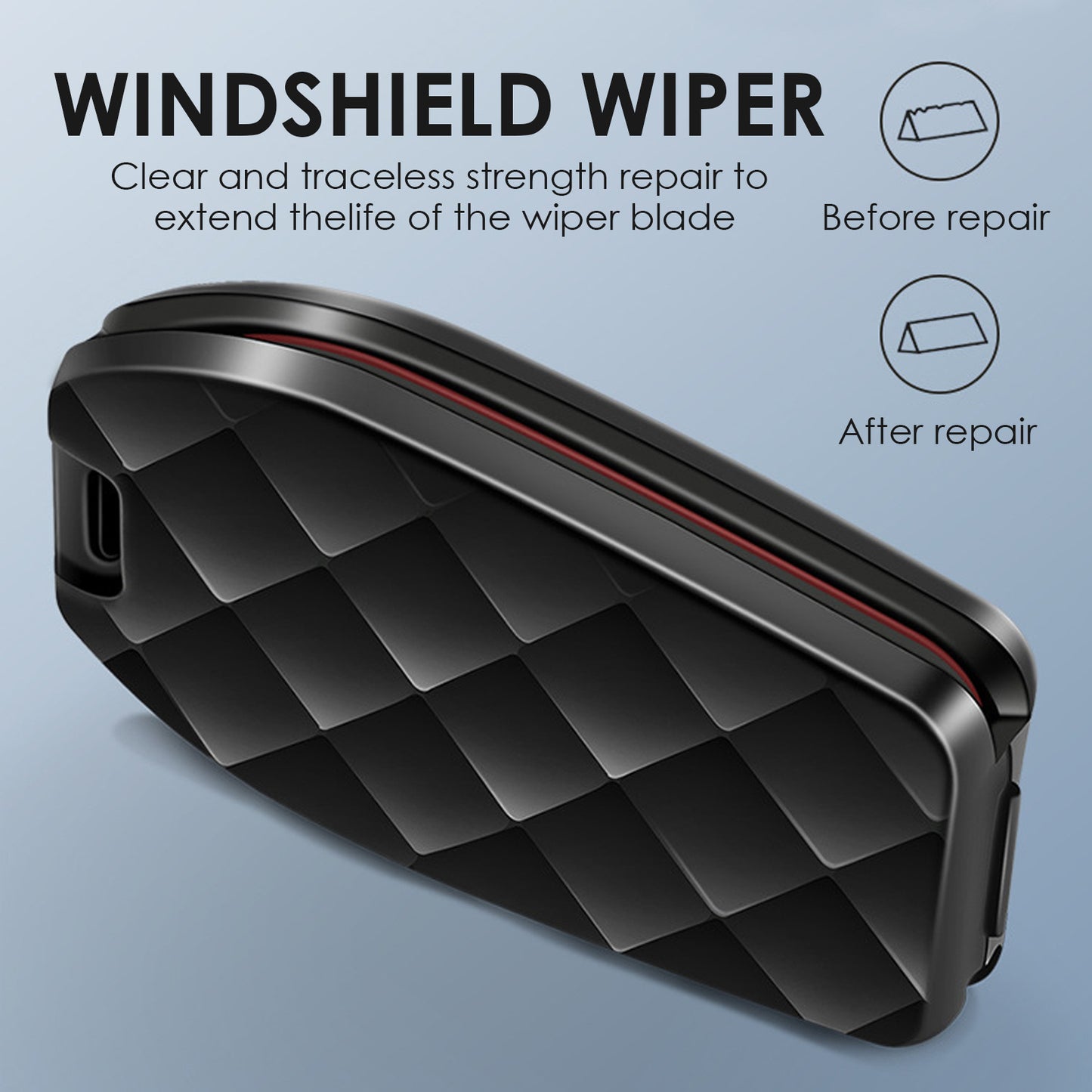 Universal wiper repairer for automobile rubber strips