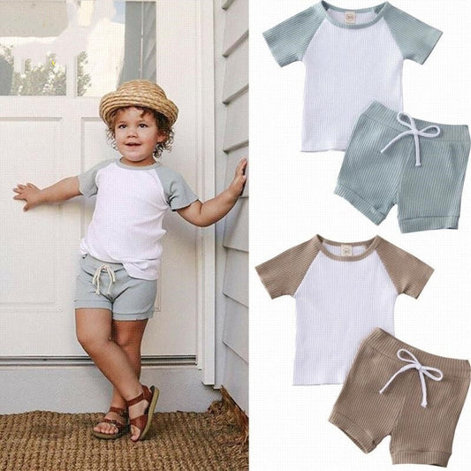Camisa pantalones cortos 2 piezas para ropa de bebé niño niños ropa