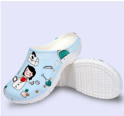 Operating Room Slippers Surgical Shoes Women's Soft-soled Toe Cap Shoes