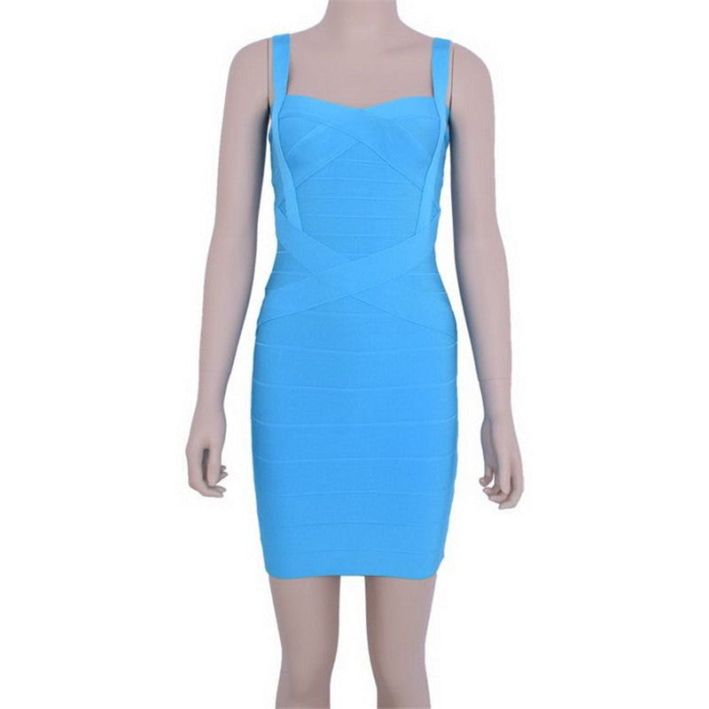 Sexy Sling V-neck Hip Tight-fitting Evening Dress