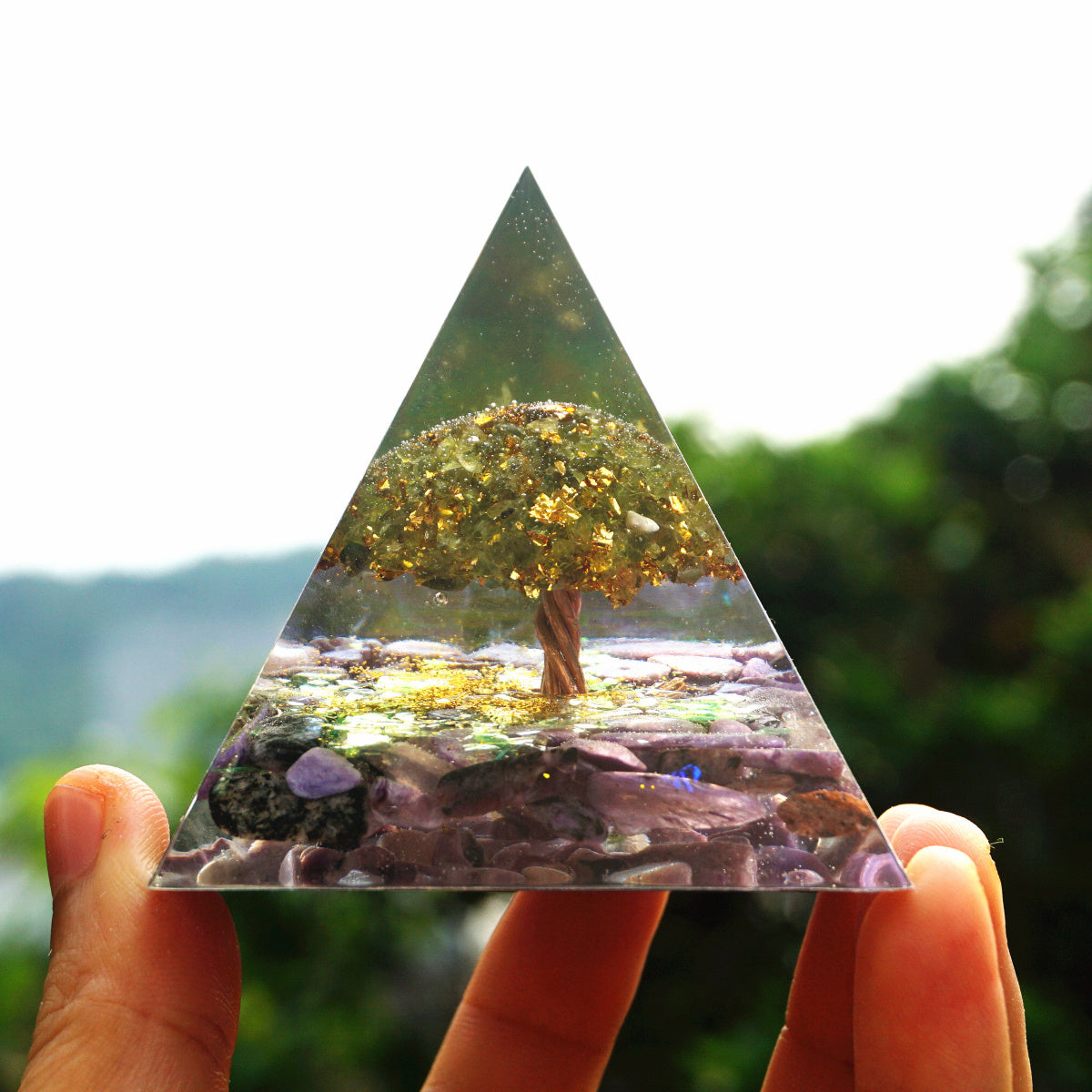 Natural Crystal Gravel Energy Tower Ornaments