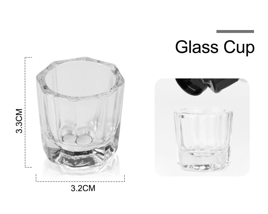 Juego de polvo tallado de cristal transparente para arte de uñas