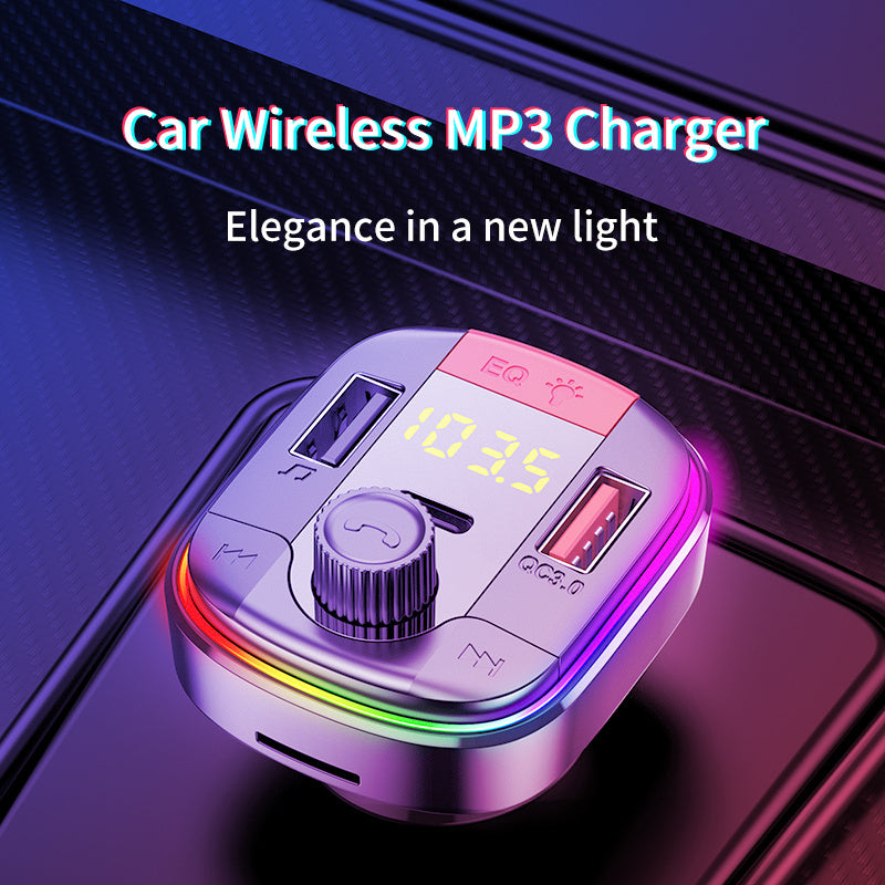 Cargador de coche de carga rápida con reproductor Bluetooth MP3 PD QC3.0