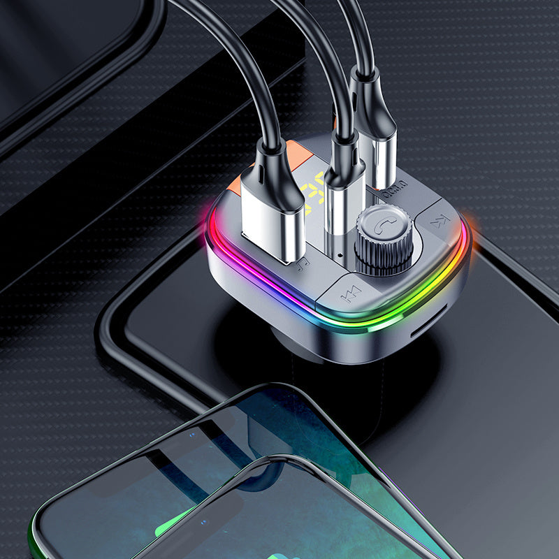 Cargador de coche de carga rápida con reproductor Bluetooth MP3 PD QC3.0