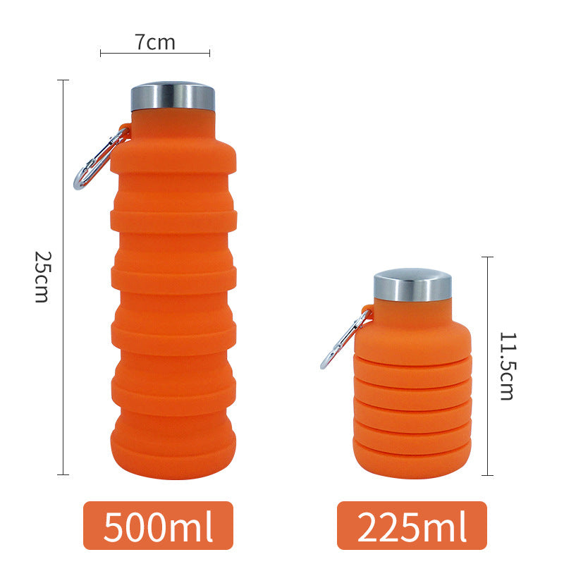 Taza plegable de silicona portátil al aire libre taza retráctil