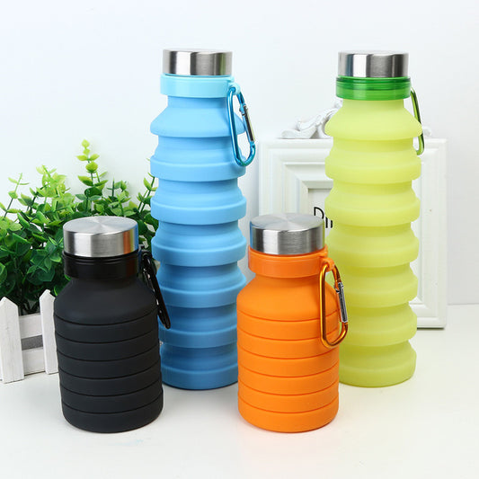 Taza plegable de silicona portátil al aire libre taza retráctil
