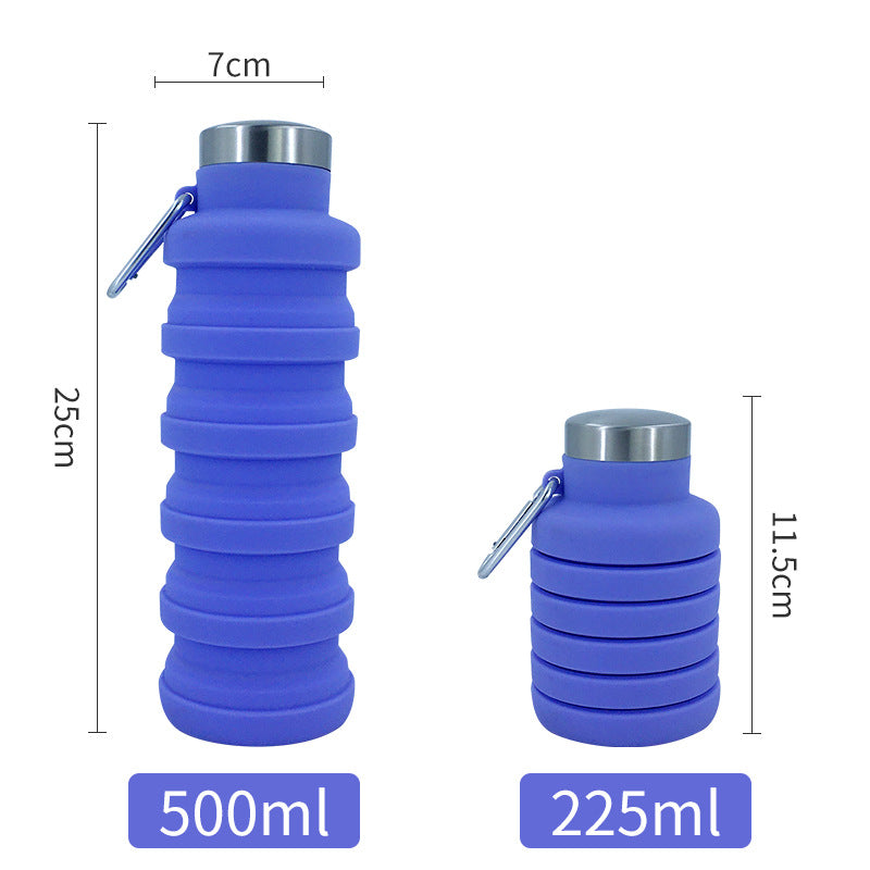 Taza plegable de silicona portátil al aire libre taza retráctil