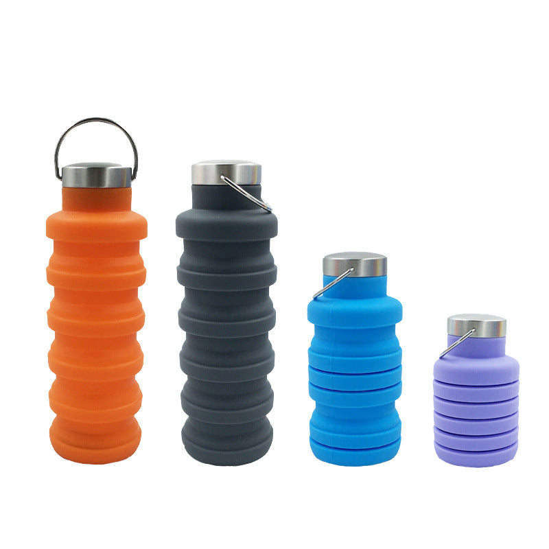 Taza plegable de silicona portátil al aire libre taza retráctil