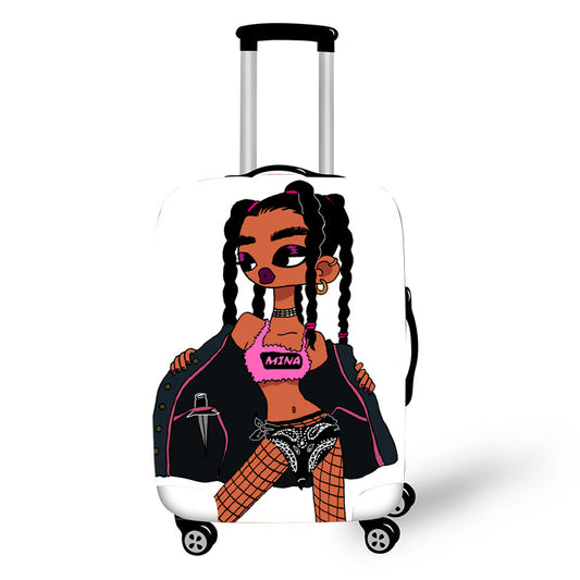 Nopersonality arte africano Niña Accesorios de viaje cubierta de equipaje maleta de protección de equipaje cubierta de polvo telas elásticas 18-30 pulgadas