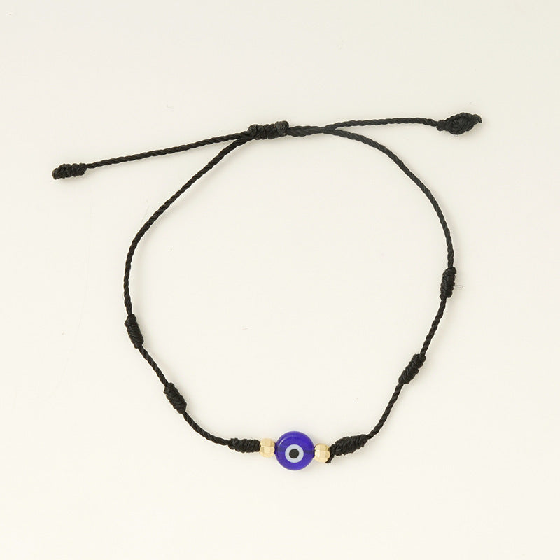 Nueva pulsera de ojo malvado de 7 nudos 6 paquetes de pulsera de papel de Ojo Azul pulsera ajustable trenzada