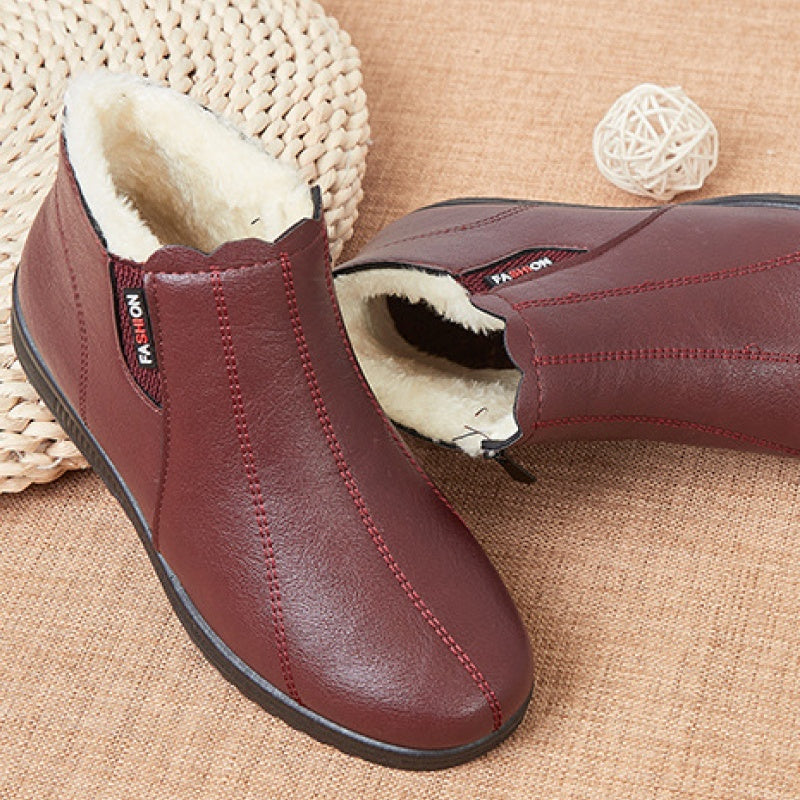 Old Man Cotton Core Soft Bottom And Velvet Warm Boots