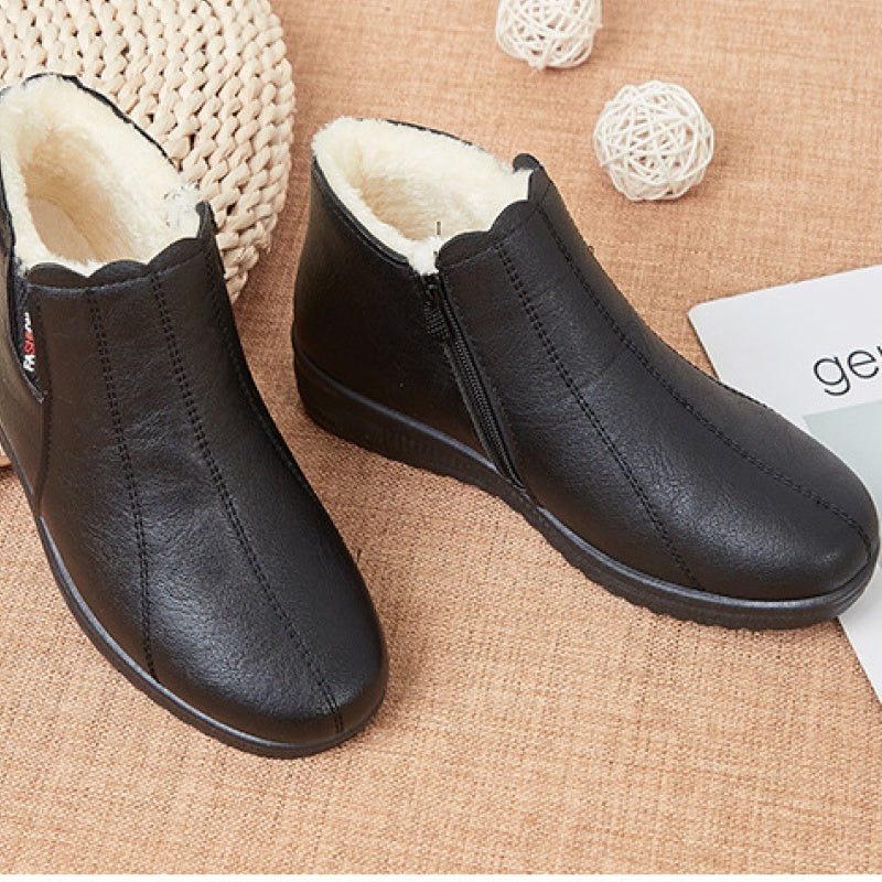 Old Man Cotton Core Soft Bottom And Velvet Warm Boots