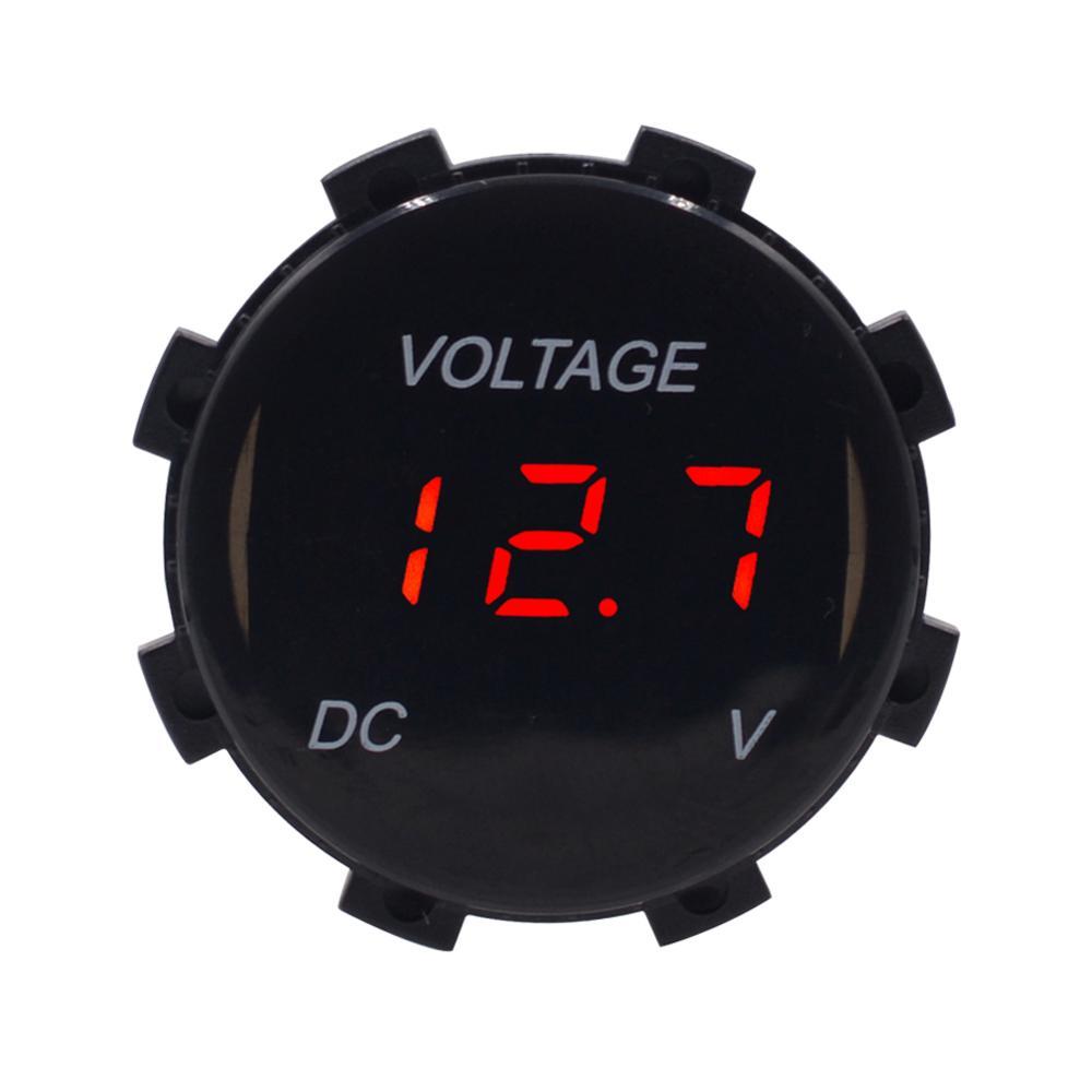 Automobile Digital Display Refitted Voltmeter Motorcycle Waterproof Led Lens Display Instrument