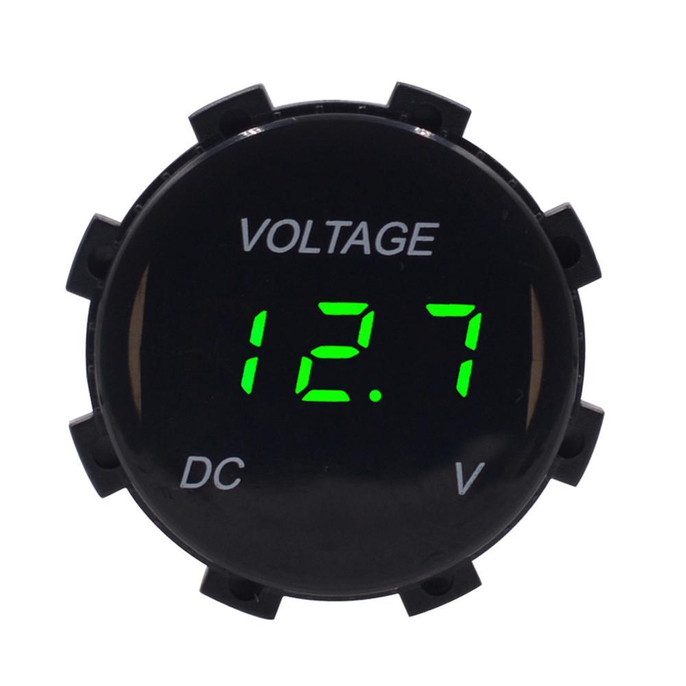 Automobile Digital Display Refitted Voltmeter Motorcycle Waterproof Led Lens Display Instrument