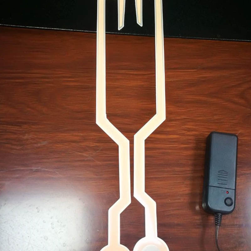 Casco motocicleta luz de conducción tira de señal intermitente Durable Kit Bar Diy casco Led tira Reflector película de luz fría