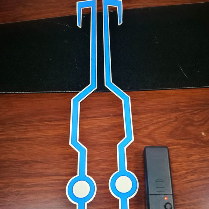 Casco motocicleta luz de conducción tira de señal intermitente Durable Kit Bar Diy casco Led tira Reflector película de luz fría