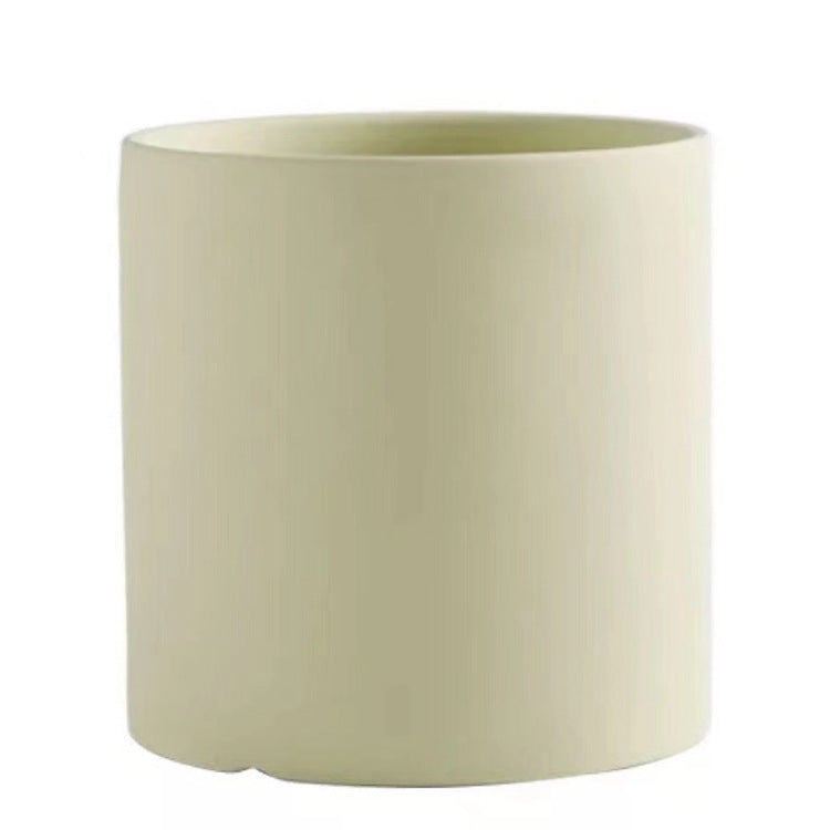 Maceta verde suculenta de estilo Morandi